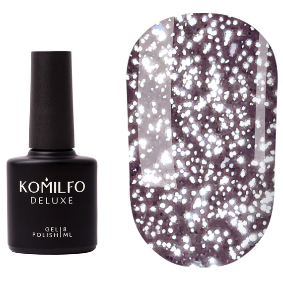 Закрепитель для гель-лака светоотражающий Komilfo Luminous No Wipe Top, без липкого слоя, 8 мл