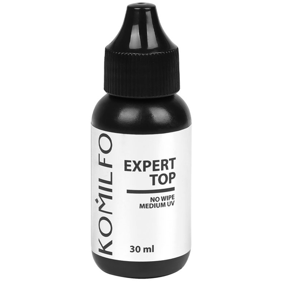 Закріплювач Komilfo Expert Top No Wipe Medium UV Top, без липкого шару, 30 мл
