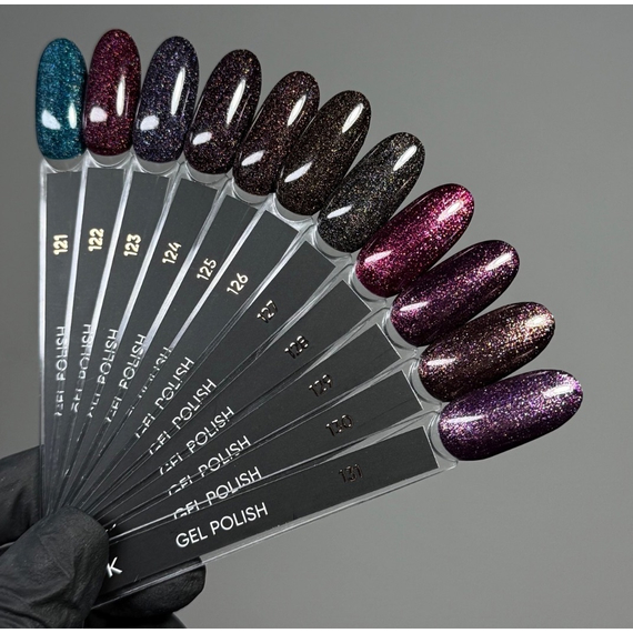 Gel polish DARK Cosmos No. 121, turquoise blue, 6 ml, 2 image