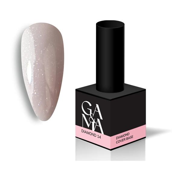 Camouflage base GaMa Cover base Diamond No. 14, dusty pink, 15 ml, Color: Pink