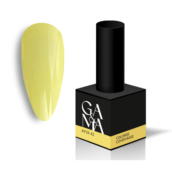 База цветная GaMa Cover base Colored №42 Айва, желтая, 15 мл, Цвет: Желтый