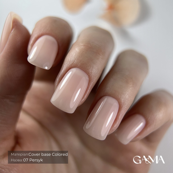 База цветная GaMa Cover base Colored №07 Персик, нежно-персиковая, 15 мл, Цвет: Персиковый, изображение 4
