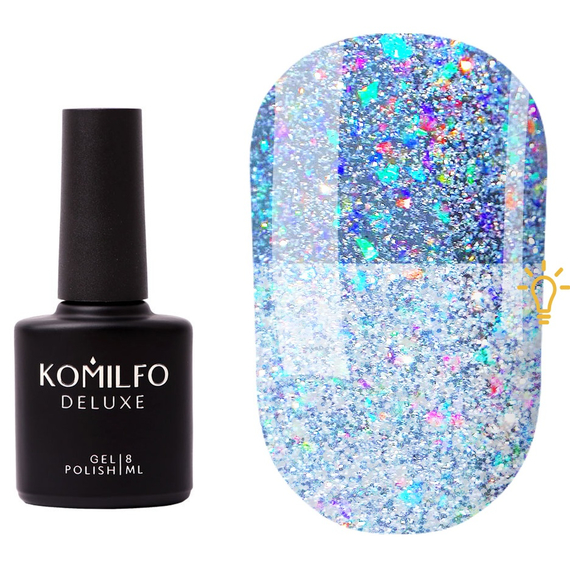 Fixer Komilfo No Wipe Christmas Top reflective, without a sticky layer, 8 ml