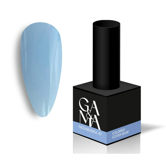 GaMa Cover base Colored #47 Forget-me-not, light blue, 15 ml, Color: Blue