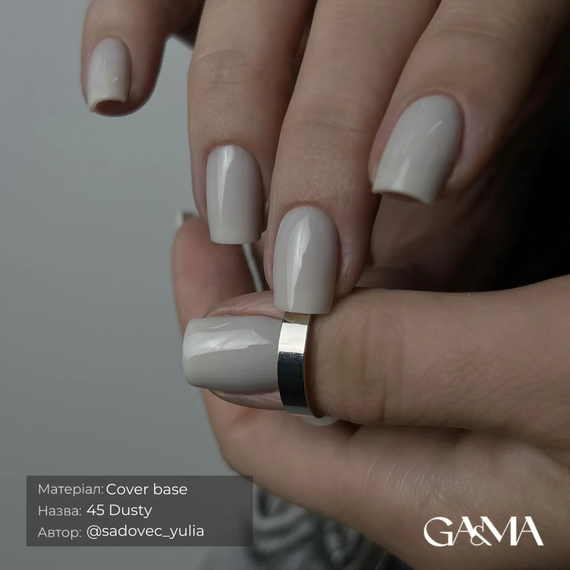 Камуфлирующая база GaMa Cover base №45 Dusty, молочно-серая, 30 мл, Цвет: Молочный, изображение 3