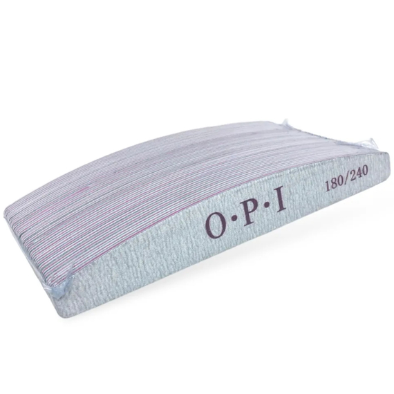 Набір пилок для нігтів OPI 180/240 півмісяць, 25 шт