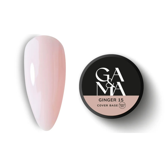 Камуфлирующая база GaMa Cover base №15 Ginger, нежный персик, 30 мл, Цвет: Персиковый