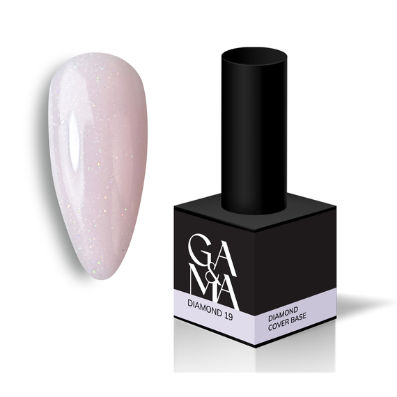 Камуфлирующая база GaMa Cover base Diamond №19, нежно-розовая, 15 мл, Цвет: Розовый
