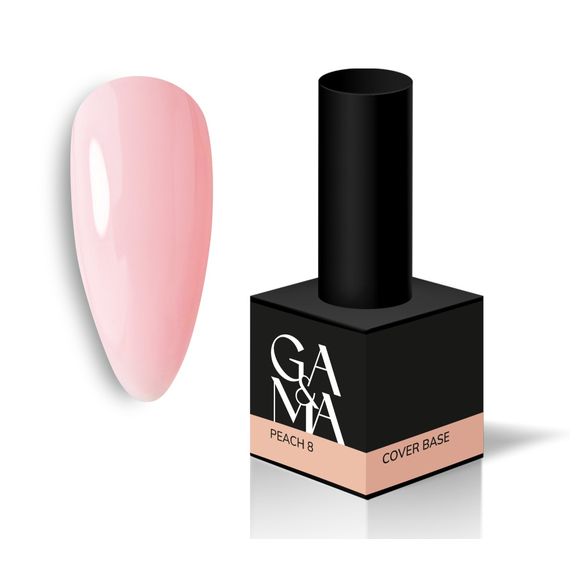 Камуфлирующая база GaMa Cover base №08 Peach, персиковая, 15 мл, Цвет: Персиковый