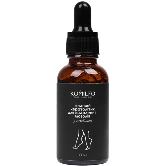 Gel keratolytic for pedicure Komilfo with urea, 30 ml