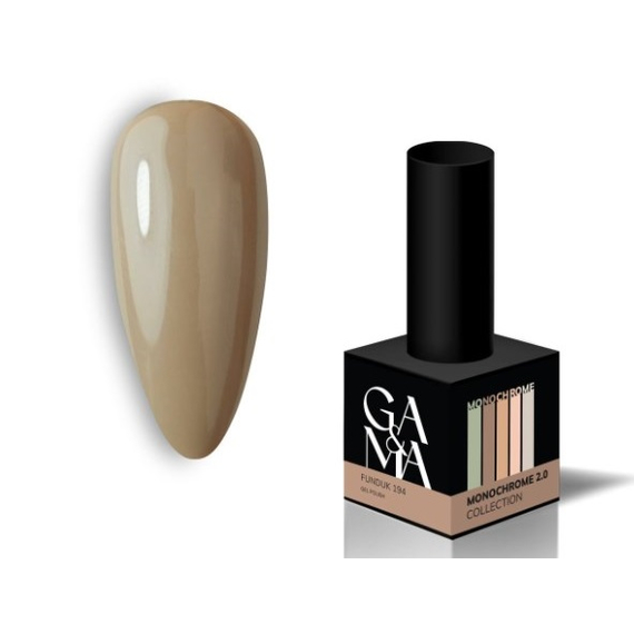Gel nail polish GaMa Monochrome collection #194 Funduk hazelnut, 10 ml