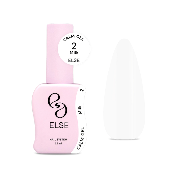 Else Calm gel nail gel No. 02 Milk, milky, 12 ml, 3 image