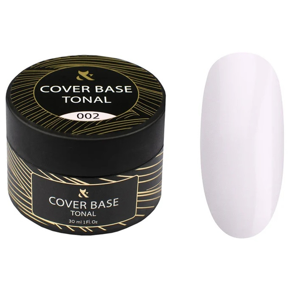 База для гель-лака FOX Tonal Cover Base №002 молочно-розовая банка, 30 мл, Цвет: Розовый