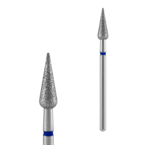 Staleks diamond-coated cutter attachment, sharp pear, blue, 4.0 mm, 1 pc.