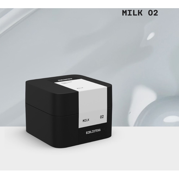 Гель для ногтей BIBLIOTEKA Builder gel №02 Milk, молочный, 30 мл