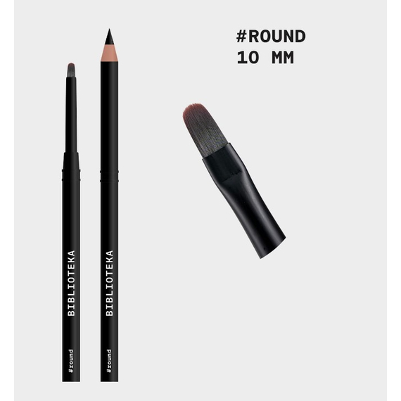 Кисть для геля BIBLIOTEKA round, 10 мм