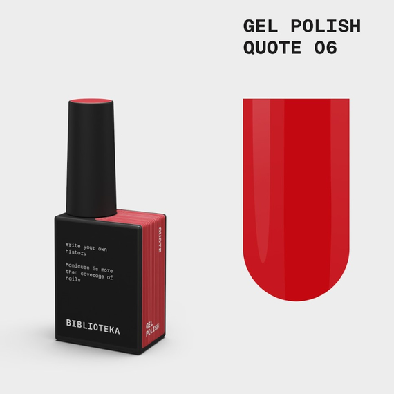 Гель-лак для ногтей BIBLIOTEKA №006 Quote, красный, 10 мл