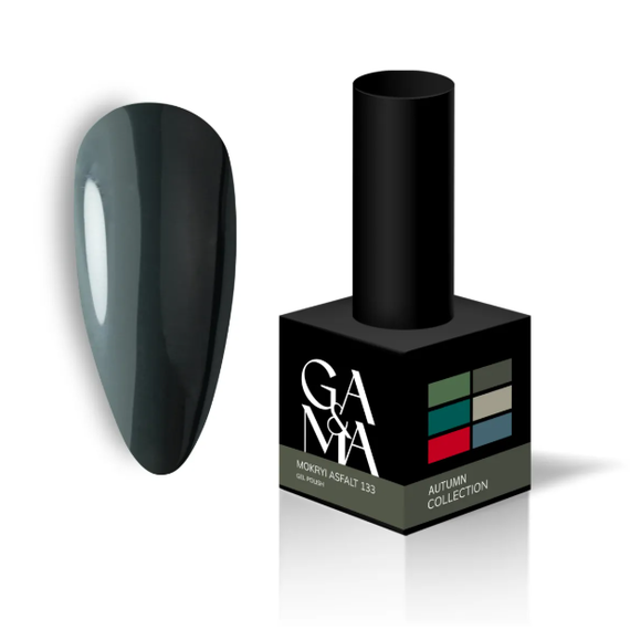 Гель-лак для ногтей GaMa Autumn collection №133 мокрый асфальт, 10 мл
