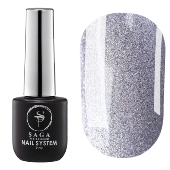 Гель-лак Saga Cat Eye Кошачий Глаз Silver, 10 мл