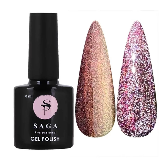 Гель-лак котяче око світловідбиваюючий SAGA Chameleon №10, 10 мл