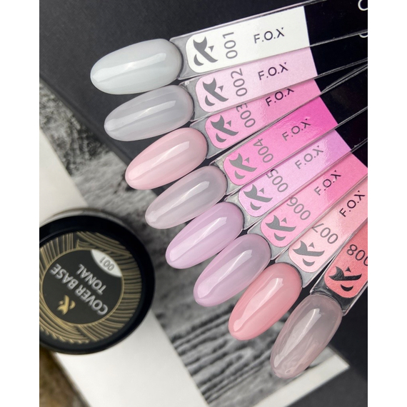 База для гель-лака FOX Tonal Cover Base №002 молочно-розовая банка, 30 мл, Цвет: Розовый, изображение 2