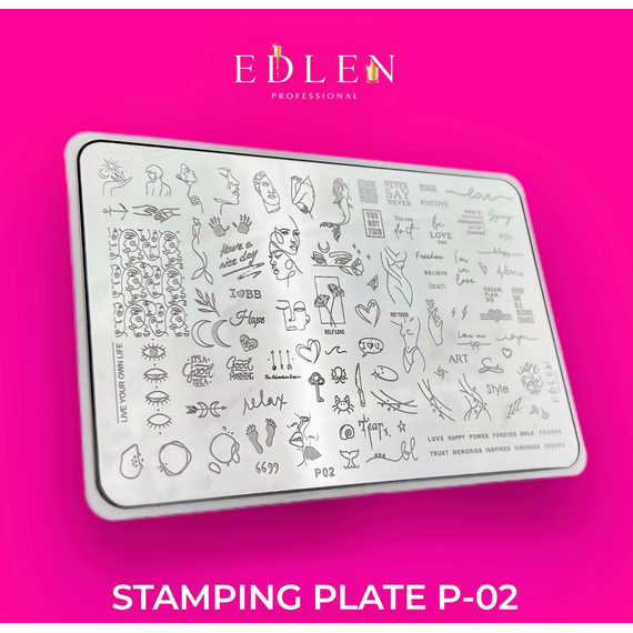 Пластина для стемпинга Edlen №2 Mind inspiring