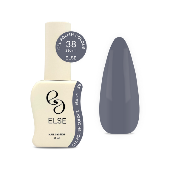 Гель-лак для ногтей Else Colour №038 Storm, серый, 12 мл, изображение 3