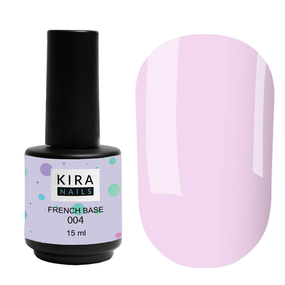 База Kira Nails French Base №004 лиловый, 15 мл