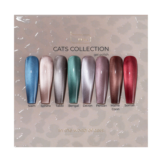 Гель-лак для нігтів HEYLOVE gel Polish Siam, котяче око, синій, 15 мл, зображення 2