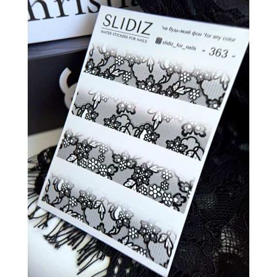 Слайдер дизайн SLIDIZ 363 черное кружево