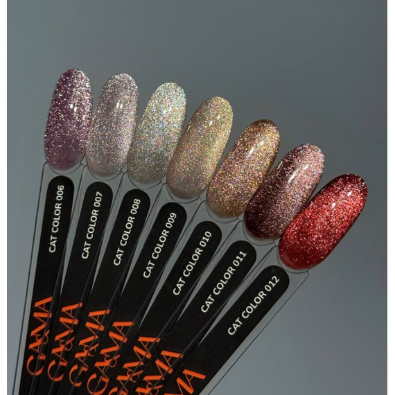 Гель-лак для ногтей GaMa Cat Color №011, кошачий глаз, коричневый, 6 мл, изображение 2