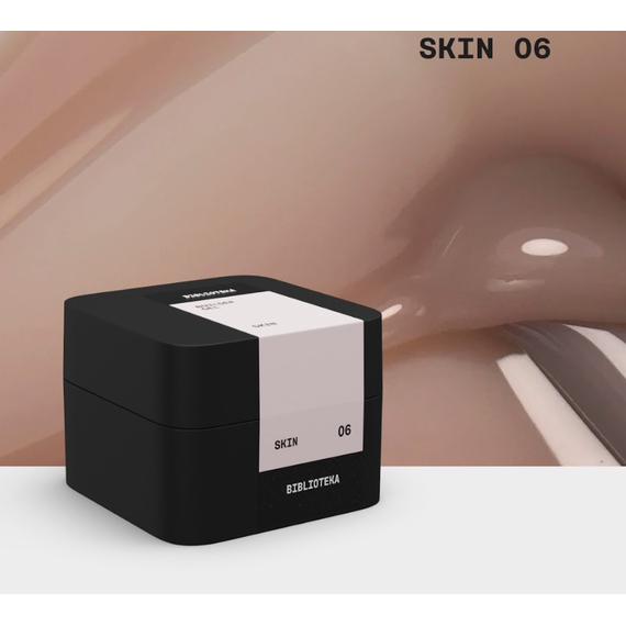 Гель для ногтей BIBLIOTEKA Builder gel №06 Skin, теплый беж, 30 мл