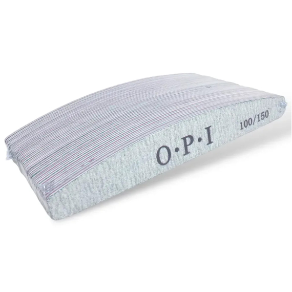 Набор пилочек для ногтей OPI 100/150 полумесяц 25 шт.