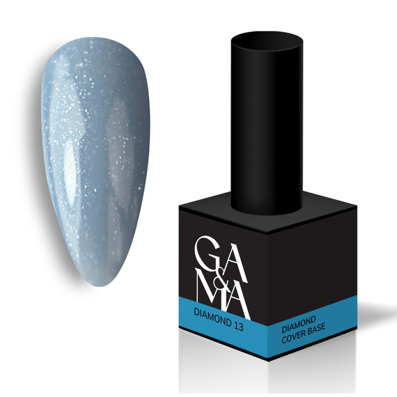 Камуфлирующая база GaMa Cover base Diamond №13, голубая, 15 мл