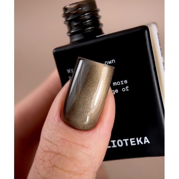 Гель-лак для ногтей BIBLIOTEKA Cat Eye №05 Amber Ray, кошачий глаз, золотой, 10 мл