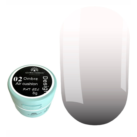 Гель-краска для омбре Global 02, черная, 8 мл