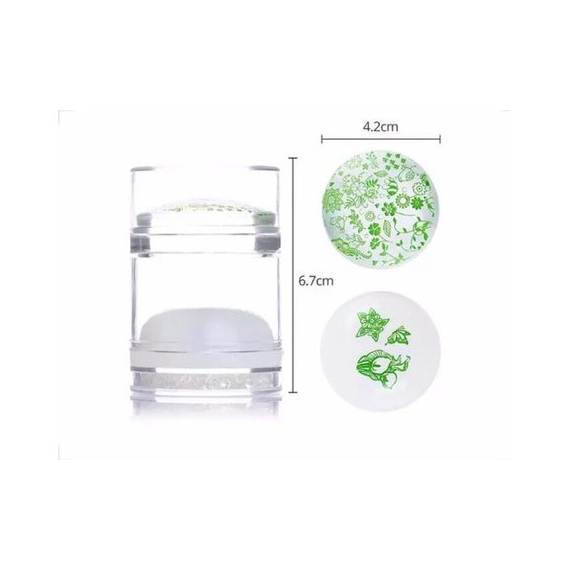 Stamp double with crystals, plate as a gift