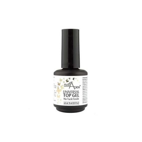 Универсальный топ-гель Universal top gel NailApex из УФ без ЛЖ 15 мл, Обьем: 15 мл