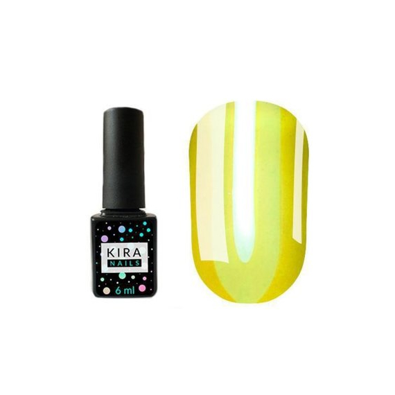 Гель-лак Kira Nails Vitrage №V03 жовто-зелений вітражний, 6 мл, Колір: Зелений