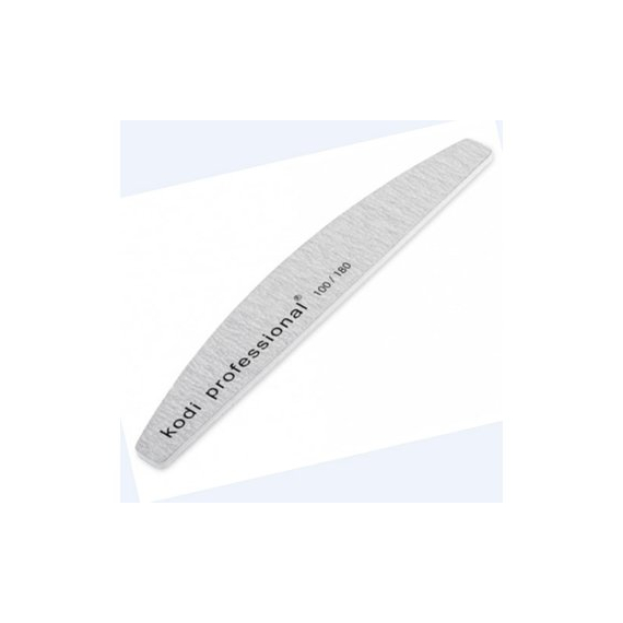 Пилка для ногтей Kodi Half Grey 100/180 полумесяц