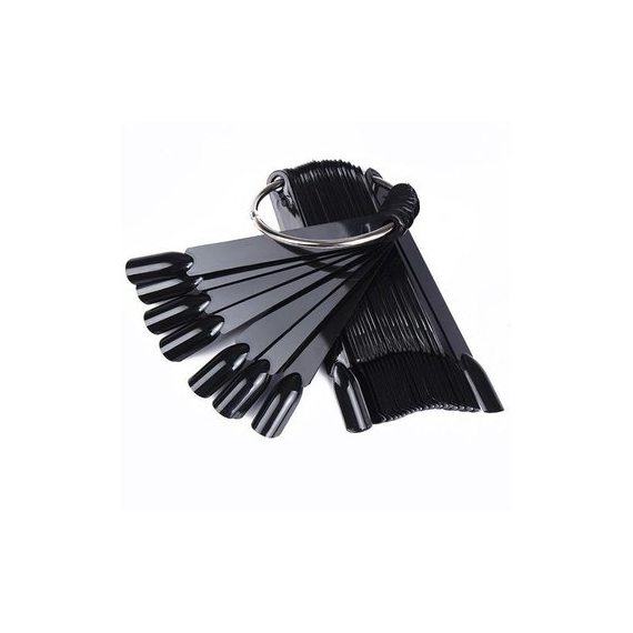 Палитра веер на кольце черная 50 шт