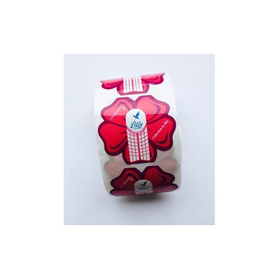 Форми для нарощування нігтів рожева квітка 100 шт