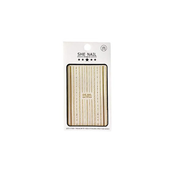 Sticker flexible ribbon chain of gold