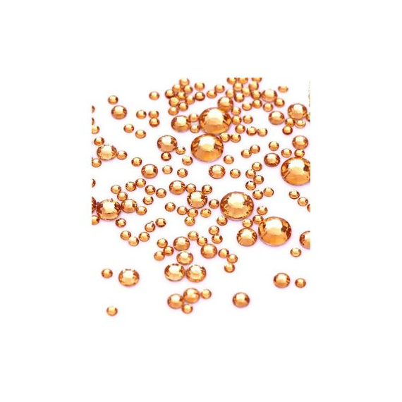 Стрази мікс розмір золотий 100 шт