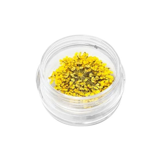 Декор для ногтей Сухоцветы №9 Ярко желтый, Цвет: Желтый