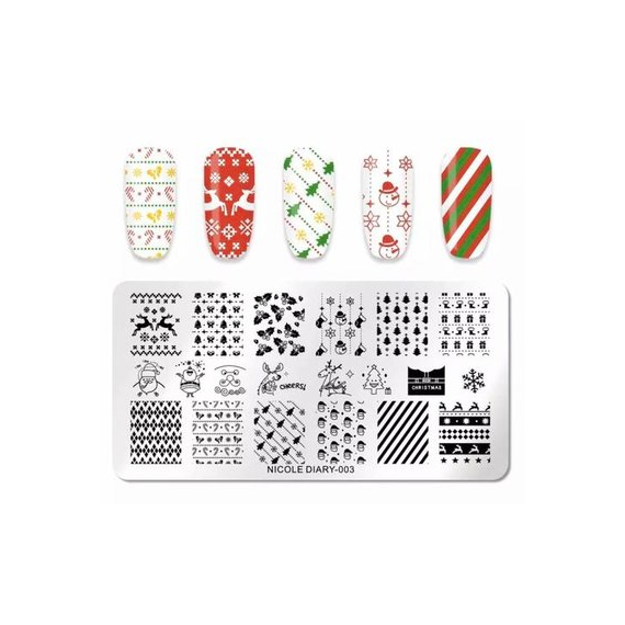 Пластина для стемпинга NICOLE DIARY-003
