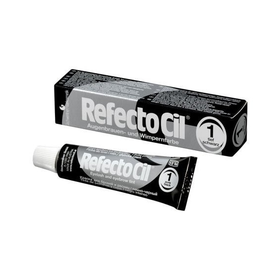 Краска для бровей и ресниц RefectoCil №1 Pure Black глубокая черная 15мл