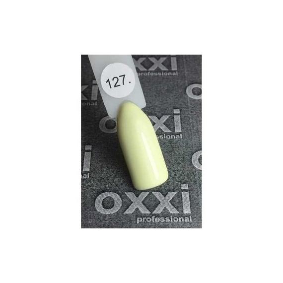 Гель-лак Oxxi №127 светлый лимонный эмаль, 10 мл, изображение 2