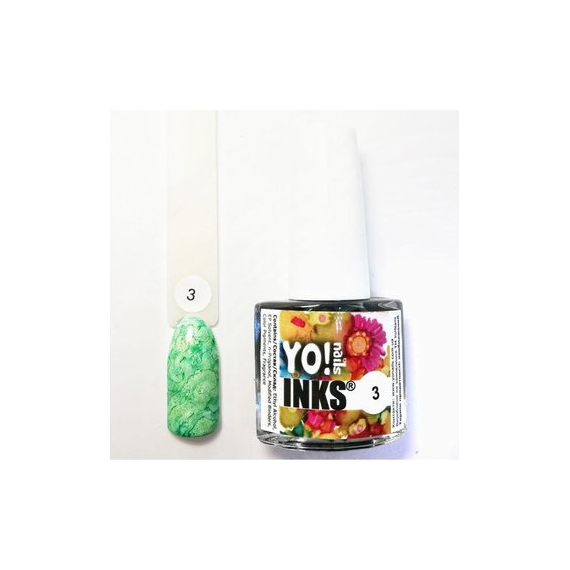 Чернила Yo nails 3 цвет зеленый 5 мл