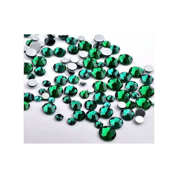 Стразы для ногтей микс зеленые 1000шт